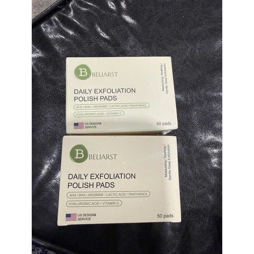 2 BELIARST Daily‎ Exfoliation Polish Pads AHA Hyaluronic Acid Vitamin C 50 Pads